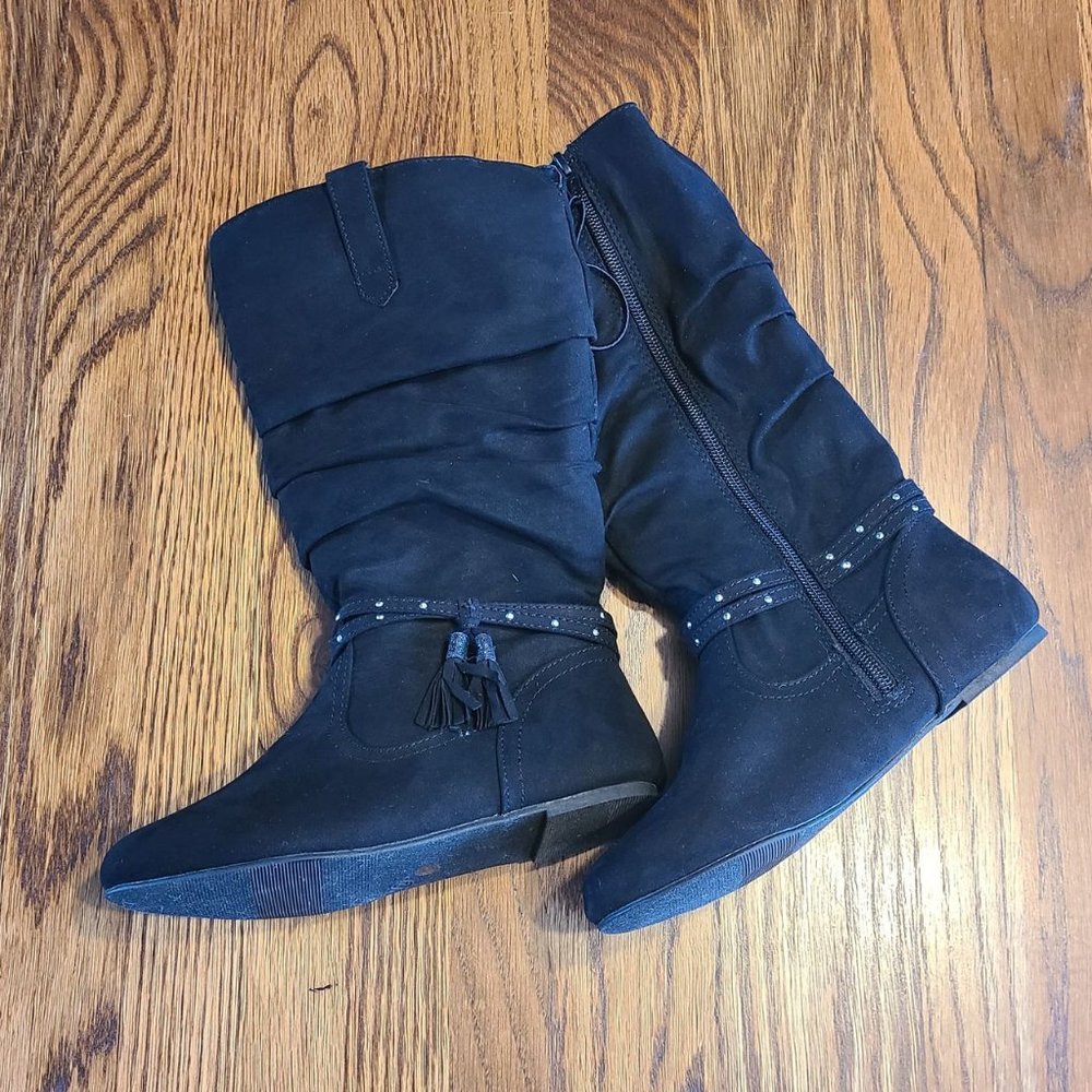 Brand New Girls Black Boots - Size 2